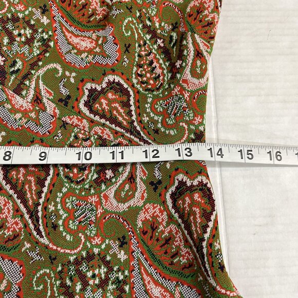 Vintage Dress Womens 12 60s 70s‎ Floral Paisley Mandarin Midi Hostess Housewife - Picture 6 of 8